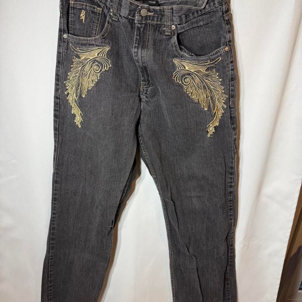 Unbranded Men's Black and Grey Jeans